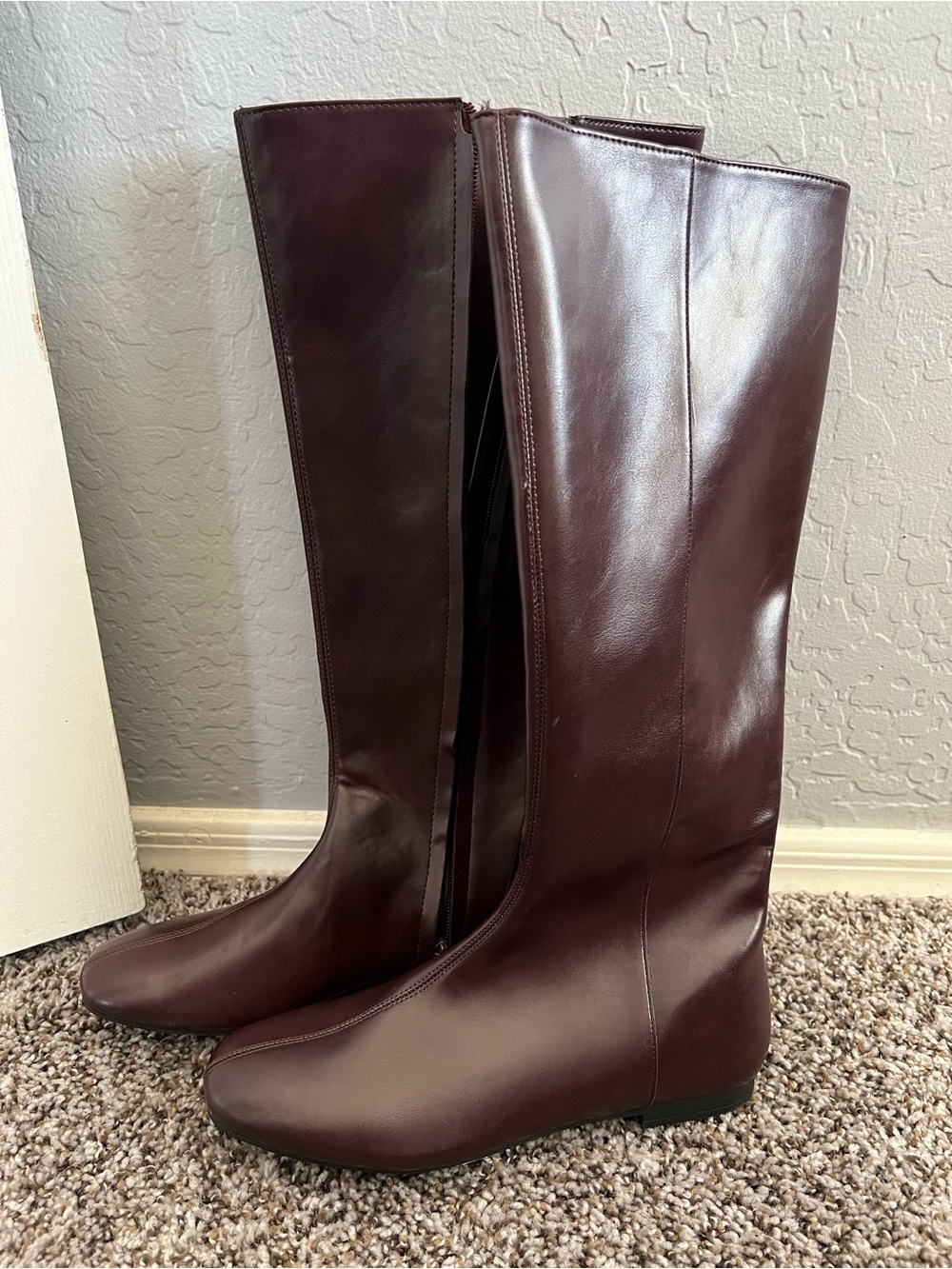 Women’s Tall Faux Leather Brown Boots